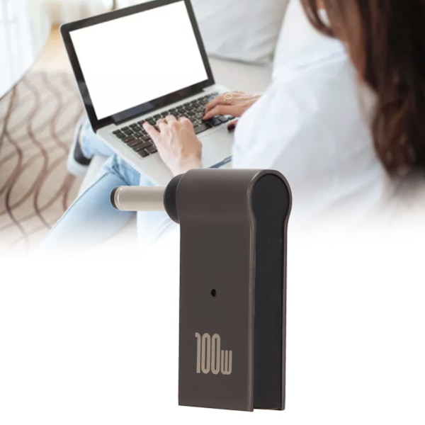 Laptopladdare Adapter Typ C Hona till DC Hane PD Flash Charge Aluminiumlegering 100W Laddningsadapter 3.5x1.35mm
