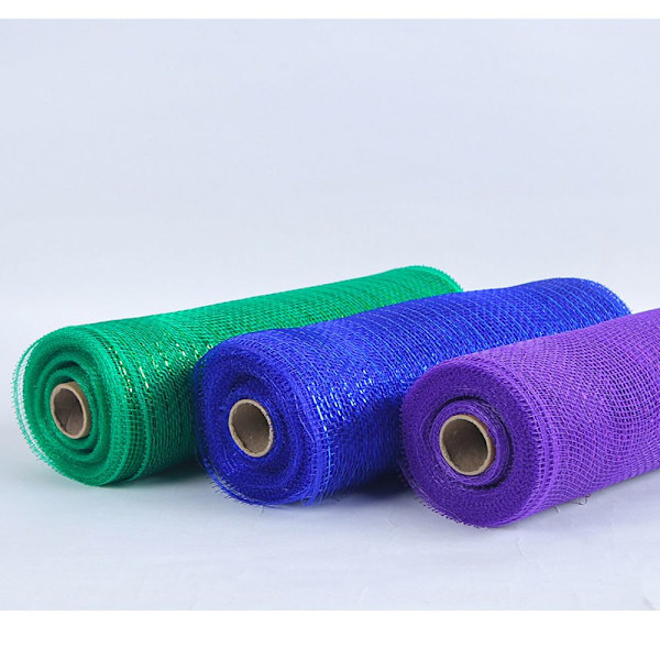 Polymeshband, Metallisk Folie Lila, 10 Yards, 10\"