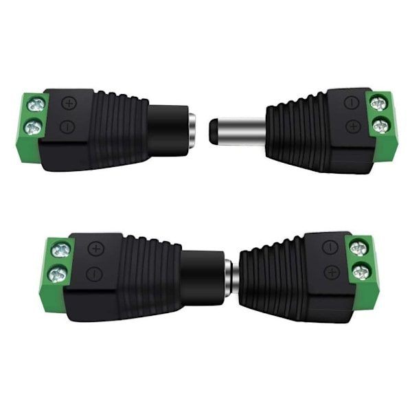 Effektiv 12V DC Strömkontakt, Säkerhet Maximal Ström Enkel Installation, 5.5mm X 2.1mm Kraftig Inre Kabel Dubbelskiktsformsprutning För