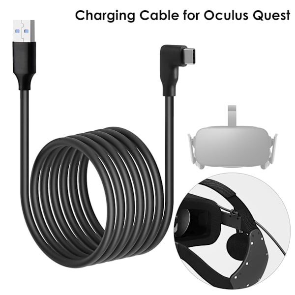 Link-kabel Data-kabel Højhastigheds dataoverførselskabel Kompatibel til Oculus Quest Quest 2 VR