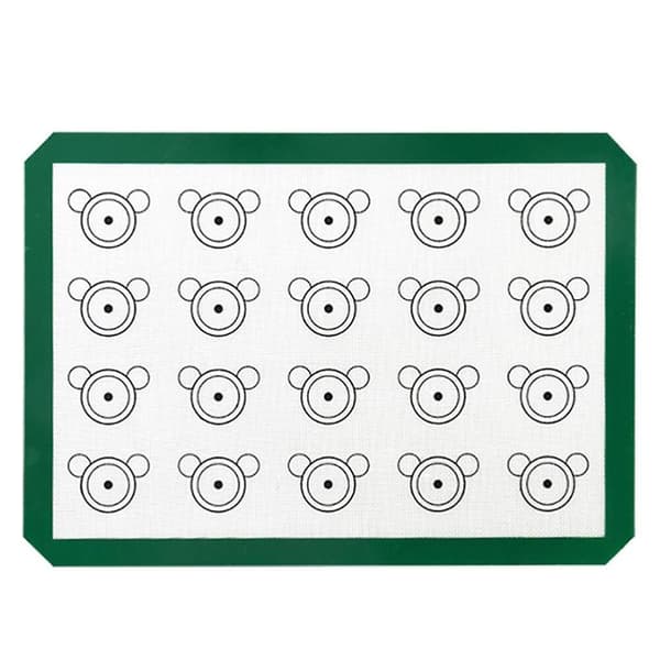 Silikon bakeunderlag med non-stick bakeplate, makron- og kjeksunderlag, gjenbrukbart bakeunderlag