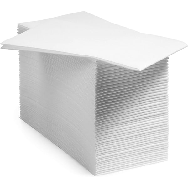 Sanitary Alternatives, Premium Pappershanddukar som Liknar Tyg: Mjuka Absorberande Handdukar, Elegant Design för Bröllop, Fester, 30 x 43 cm, Vita