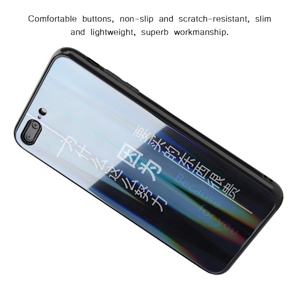 2 kpl musta lasinen valopylväs puhelimen suojakotelo iPhone 7 Plus -puhelimeen