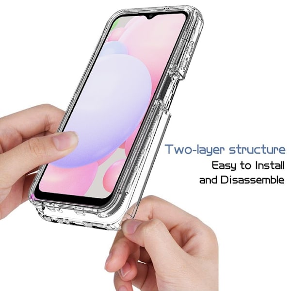 Samsung A13, 4G/5G, A04s, Heltäckande Premium 3D Skal, 3in1 ThreeSixty Clear