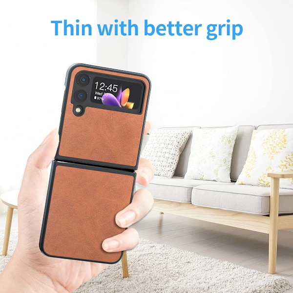 Skyddsfodral för Samsung Galaxy Z Flip 4, Elegant och stilfullt skal med hård PC-stötfångare, Slimmad lättviktsdesign, Kompatibel med trådlös laddning,