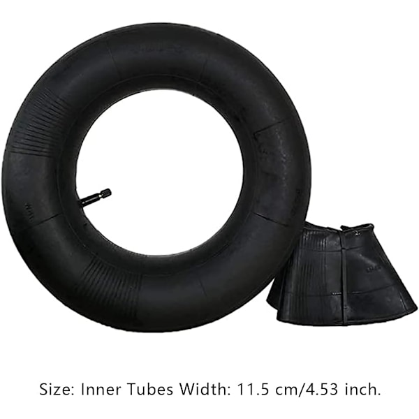 Hjulbåre Inner Tube Dekk 4.80/4.00-8 med Ventilstamme Liten Dekk Egnet for Tilhenger Monocykel Gressklipper Vogn og Scooter 2 Stykker (Svart)