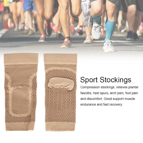 Utomhus Sport Lindra Smärta Klackskydd Ledskydd Elasticitet Kompressionsstrumpor Fotstrumpa Fotledsskydd Skyddsutrustning Fotledsskydd Hudfärg