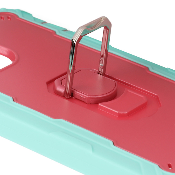 Reptålig pansarskydd med stativ för iPhone 13 Pro Max mobiltelefoner Armor Protect Case (grön pulver)