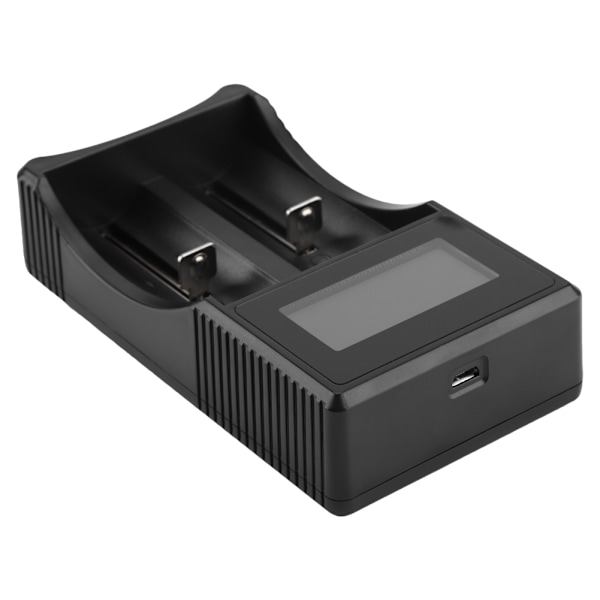 Smart Genopladelig Batterilader LCD Display med USB Kabel Dobbelt Slots