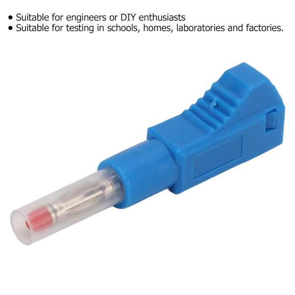 10 stk teleskopiske bananplugger 4mm CAT II 600V 32A PE-hylse for industriell sikkerhet 3C digitalt utstyrBlå