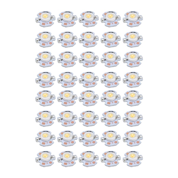 40 kpl LED-sirulamppua 1W 24V 16mm/0,6 tuuman alumiinipohjainen pienitehoinen lamppuhelmet taskulamppuihin ajovaloihin