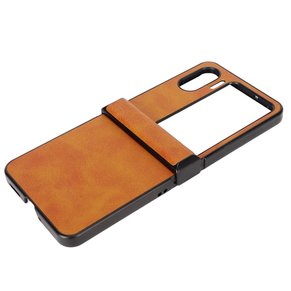 Etui til Oppo Find N2 Flip i syntetisk skinn, ultraftynt, støtsikkert beskyttelsesdeksel for Oppo Find N2 Flip, brunt