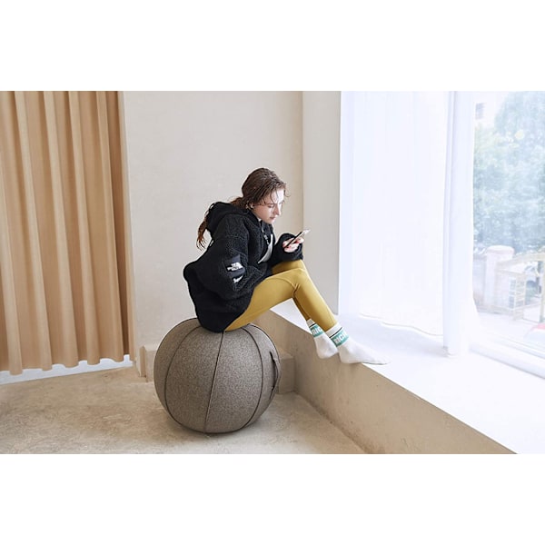 Balansboll, Yogaboll för kontor och hem, Ergonomisk sittplats med stabilitetsbollstol som stödjer förbättrad hållning och bärbar design