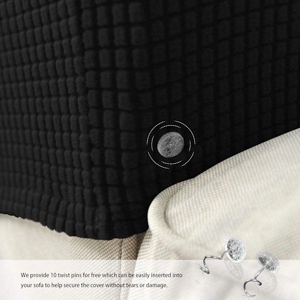 Set om 2 Jacquard Stretch Soffa Fåtölj Armstödsskydd Anti-Slip Möbelskydd Armstöd Överdrag för Soffa Recliner