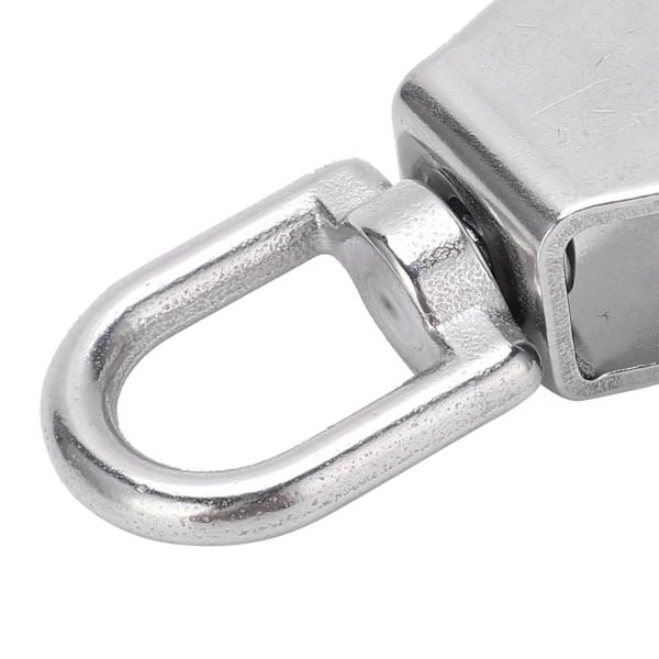 Rustfritt stål skall dobbel lagre stum pulley blokk nylon hjul spor 360 graders rotasjon