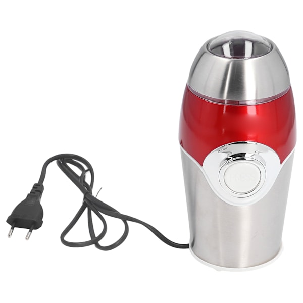 Hemma Liten Kaffekryddkvarn Elektrisk Kaffebönkvarn med Rostfritt Stålblad för Örter Pepparkorn EU 220V