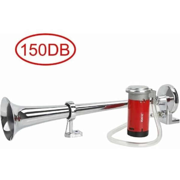 Trumpet Horn White Zinc Tube 450mm Length Trumpet Horn 150db 12V Speaker for Car Trucks Motorcycles and SUV