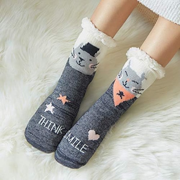 Chaussette de Noel, Chaussettes Hiver Femme, Antidérapantes Gr