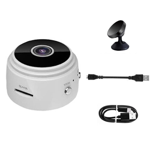 Klar 1080P HD Kvalitet Magnetisk Mini Säkerhetskamera, Avancerad Design med Hotspot för Enkel Användning och Vidvinkel-inspelning, Idealisk för Inomhusbruk
