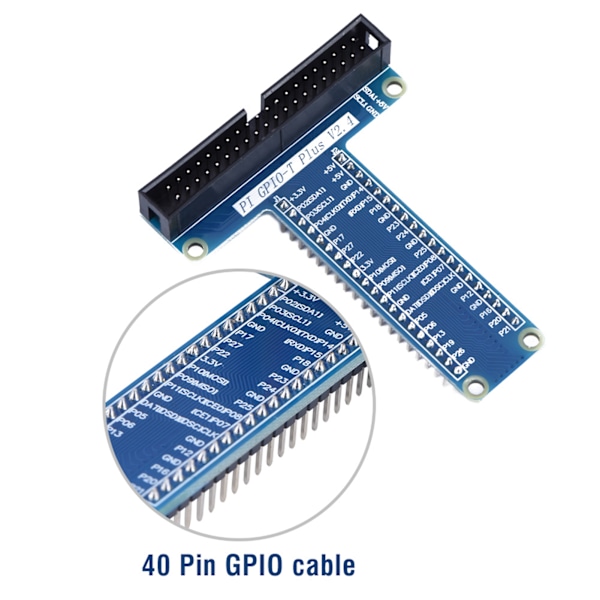 T-tyyppinen GPIO-laajennuskortti 40-nastainen nauhakaapeli Raspberry Pi 1B+/ 2B/ 3B