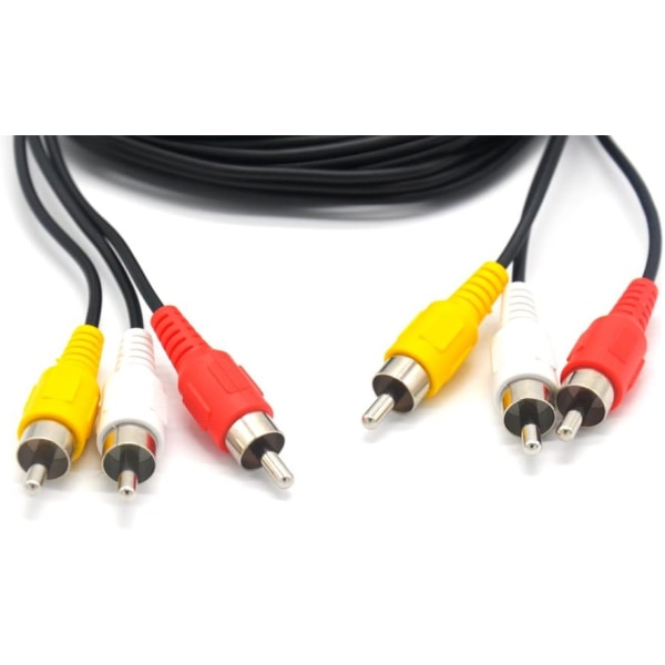 RCA 10FT Audio/Video Kompositkabel DVD/VCR/SAT Gul/Vit/röda Anslutningar 3 Hane Till 3 Hane