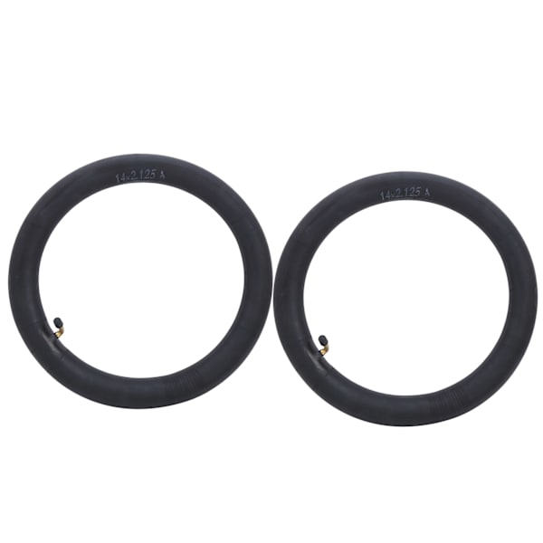2 stk. Inner Tube Reserve Butyl Gummi Dekk W/Bend Valve for Folding Sykkel Bike14x2.125in