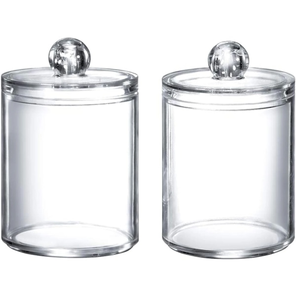 Dispenser Holder til badeværelsesforfængelighed Organizer Apotekerkrukker Beholdersæt til vatrondeller, vatpinde, Q-tips