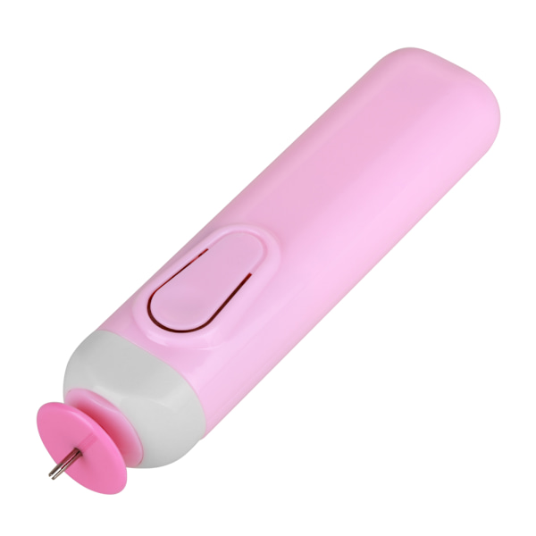 Elektrisk slitsad pappershantverk Quillingverktyg Origami Winder Stål Curling Pen DIY (Rosa)
