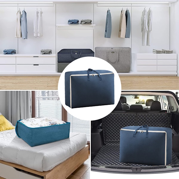 Resväska Kläder Organiseringsväska Flytt Packning Canvas Förvaringsväska med Dragkedja