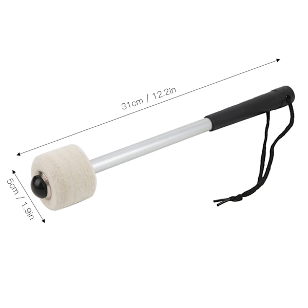 2 st Wool Felt Head Drumstick Stark Flexibilitet Bärbar Halkskydd Instrument Tillbehör