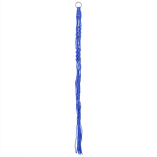 Macrame växt hängare inomhus utomhus växt hållare för hängande krukväxter blommor (Blå)