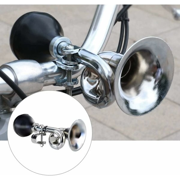 Klassiska cykelhorn i trumpetstil, flexibel gummiboll, enkel installation för cykelhorn