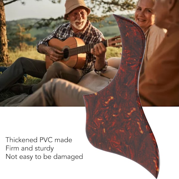 Gitarr plektrumskydd reptålig dekoration förtjockad PVC akustisk gitarr skyddsplatta