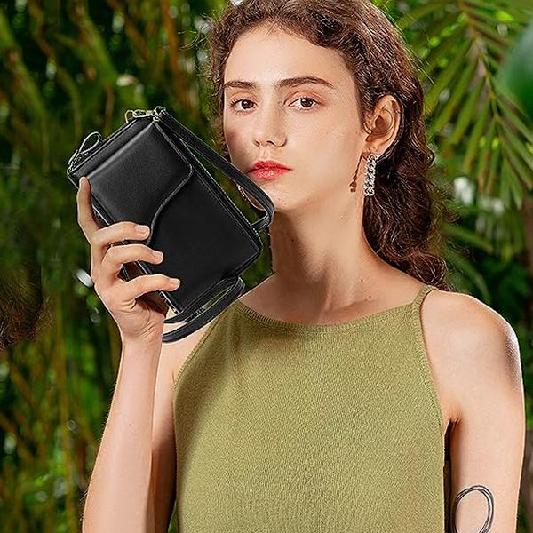 Lille læder skuldertaske, crossbody taske mobiltelefon pung pung let crossbody håndtasker til kvinder