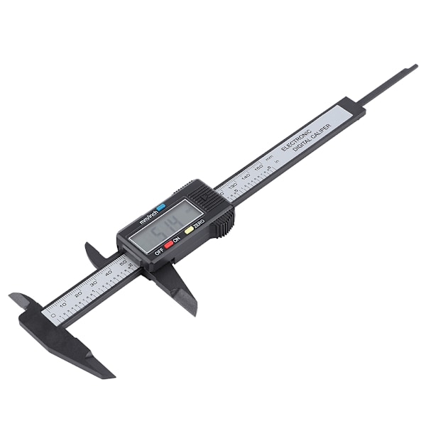 150mm Sort Elektronisk LCD-Display Vernier Caliper Lineal Gauge Skrivemåleværktøjer
