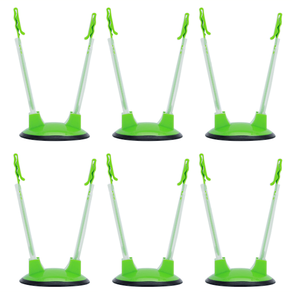 6Pcs Food Storage Bag Holder Stand Hands‑Free Bag Racks Home Kitchen Accessory Green