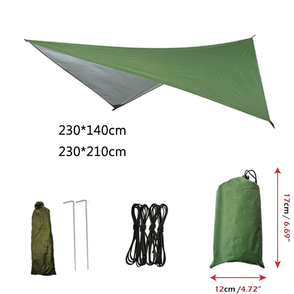 Camping Tarp för utomhusaktiviteter, Vattentät Multifunktionell Solskydd Markduk Matta