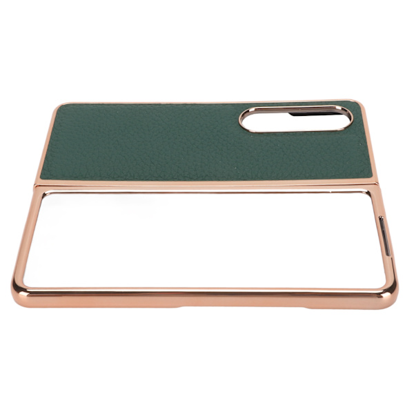 Fällbar telefonväska för Samsung Galaxy Z Fold 4 Nano Galvaniserat läder Stjärnmönster Anti Scratch Telefonskyddsväska Grön