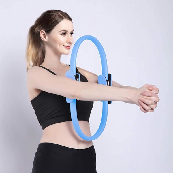 Solid Pilatesring i Glasfiber, Magisk Cirkel med Dubbla Grepp för Kroppsträning, För Yoga, Fysioterapi &amp; Helkroppsträning, Inkluderar Vaddering
