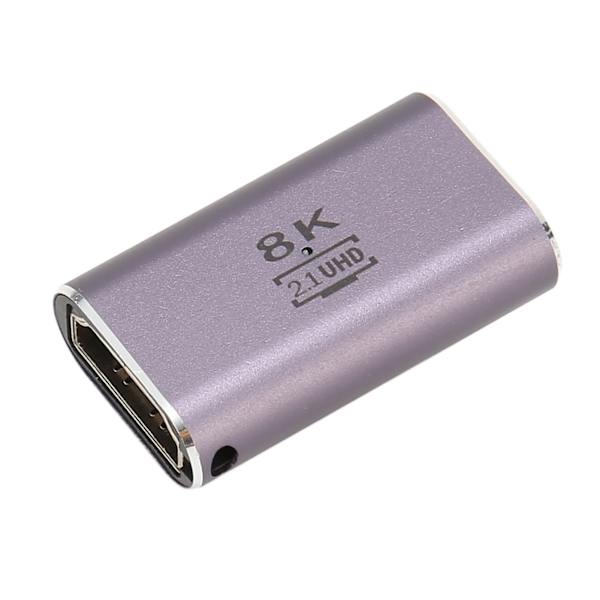 HD Multimedia Interface hann til hunn adapter rett vinkel 2.1 8K 60Hz UHD videokonverter adapter med indikatorlys