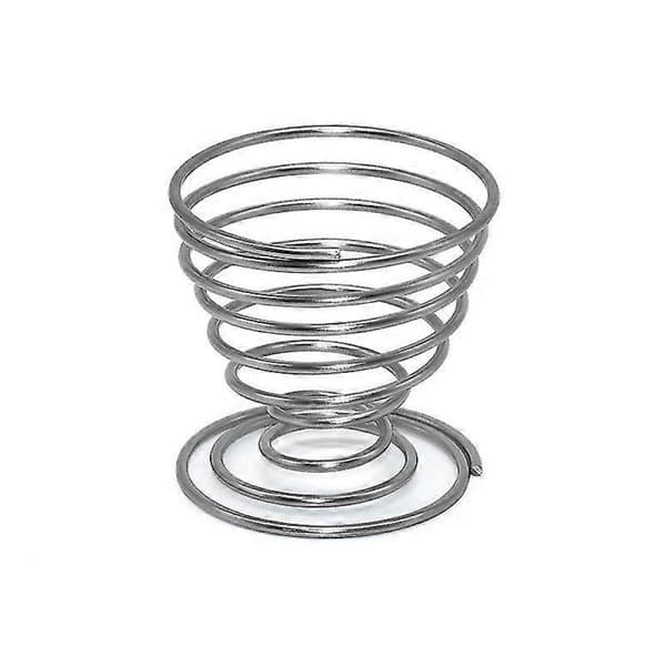 Äggkoppar i rostfritt stål med spiral (6 st, silver)