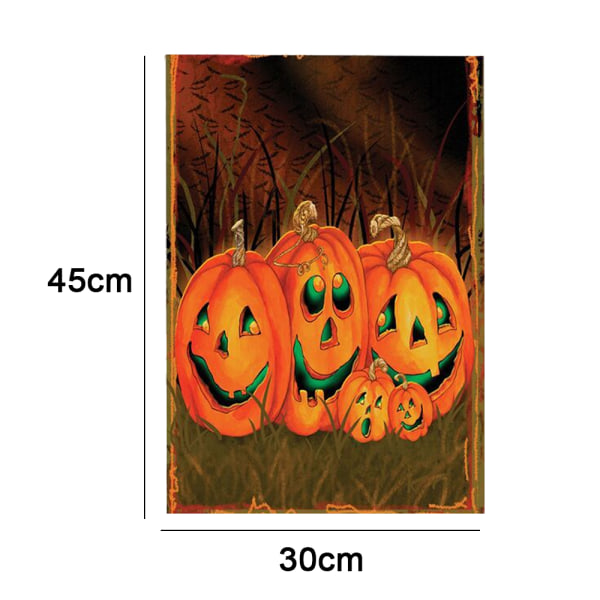 Burlap Vertikal Dobbeltsidet, Trick or Treat Have Flag Vertikal