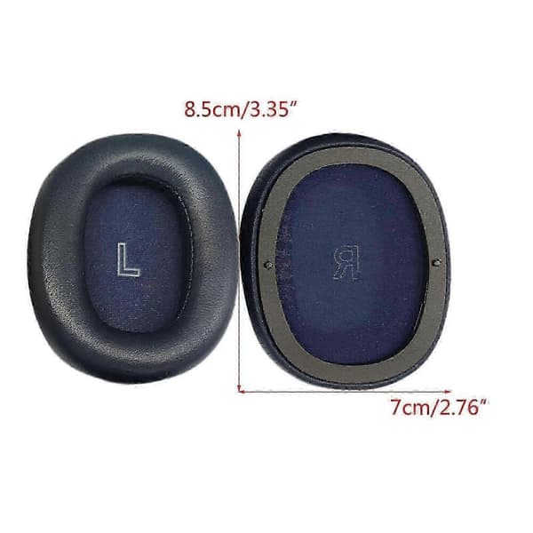 (Svart) Marineblå erstatningsputer i elastisk svamp, kompatible med Beoplay H95 Active Noise Cancelling-hodetelefoner 26-27s