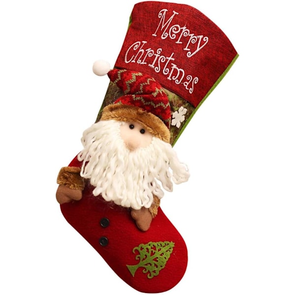 Söta Jultomte Snögubbe Ren Julstrumpor, Personlig Design med Klassiska Element för Festlig Dekor