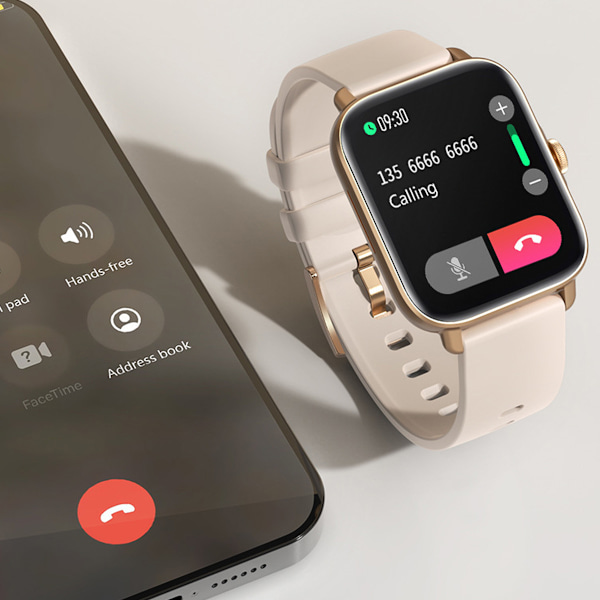Smartwatch för kvinnor med 24-timmars hälsoövervakning, pulsmätare & blodsyremätare, sömnkvalitetsanalys, 100+ sportlägen, Alexa röststyrning,