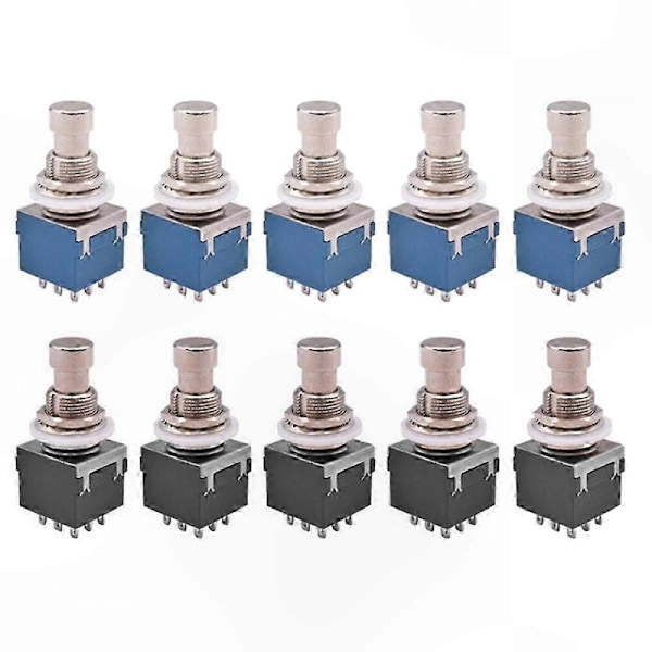 10-pack 3PDT Stomp-omkopplare kompatibla med gitarrpedaler