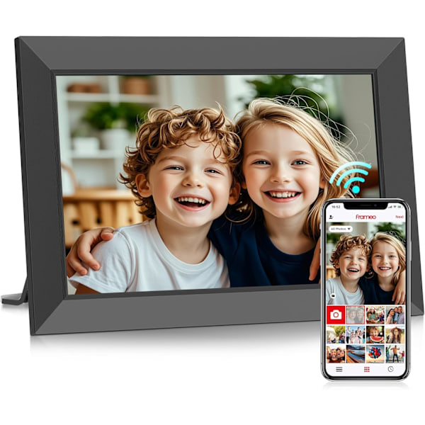 10,1 tums WiFi Digital Fotoram, Auto-Rotering & Högupplöst IPS Touchskärm, Smart Molnfotoram med Stort Lagringsutrymme & Trådlös