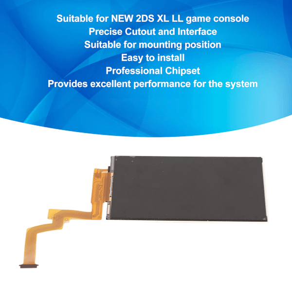 Øvre LCD-skjerm for spillkonsoll, erstatning for reparasjon, spillkontroll øvre LCD-skjerm for NEW 2DS XL LL