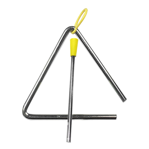 Metalltriangel med slagverkstang Håndperkusjonsmusikk Instrument for barn Utdanning Underholdning 5 tommer
