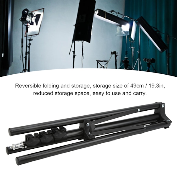 190cm Stativ til Fotografering - Holdbar Lysstand med Softbokse Reflektorer Tripod til LED Videolys